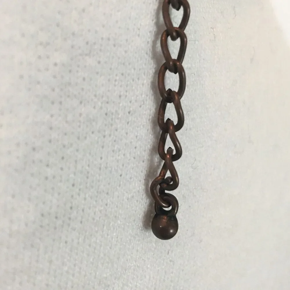Vintage 90s Necklace 19.5 Inch Layered Beaded Bronze Wood Beads